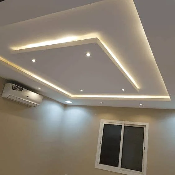 Warm perimeter-light ceiling