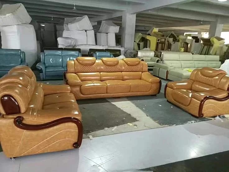 Honey leather lounge set