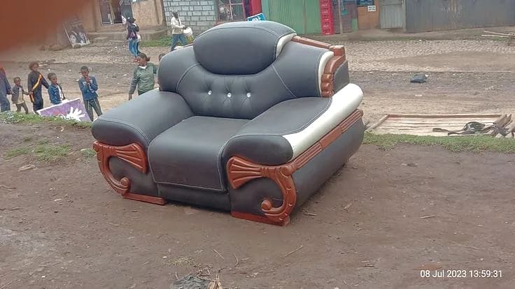 Grey and ivory occasional chair