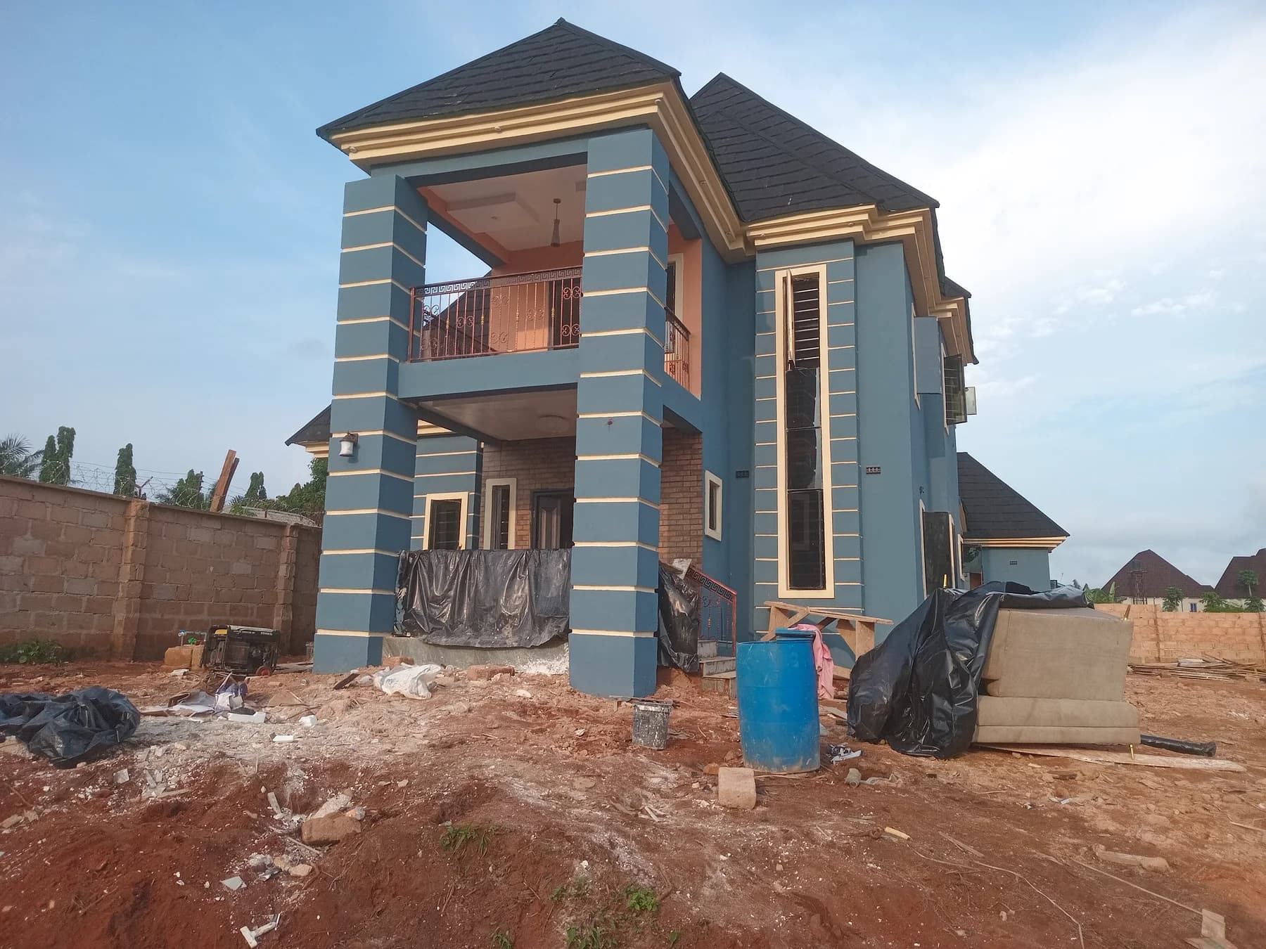 Slate-grey contemporary duplex