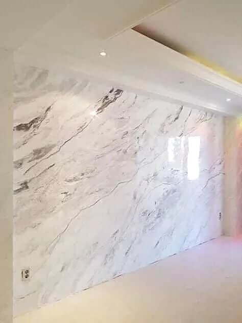 White marble gallery wall