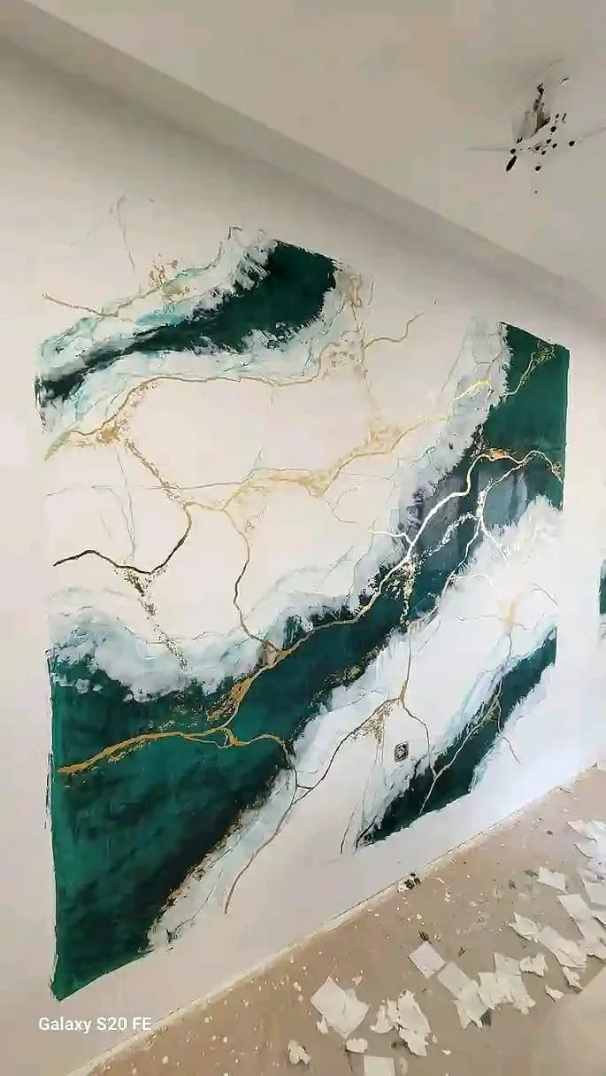 Emerald marble art panel