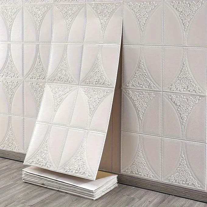 Sculpted white feature panels