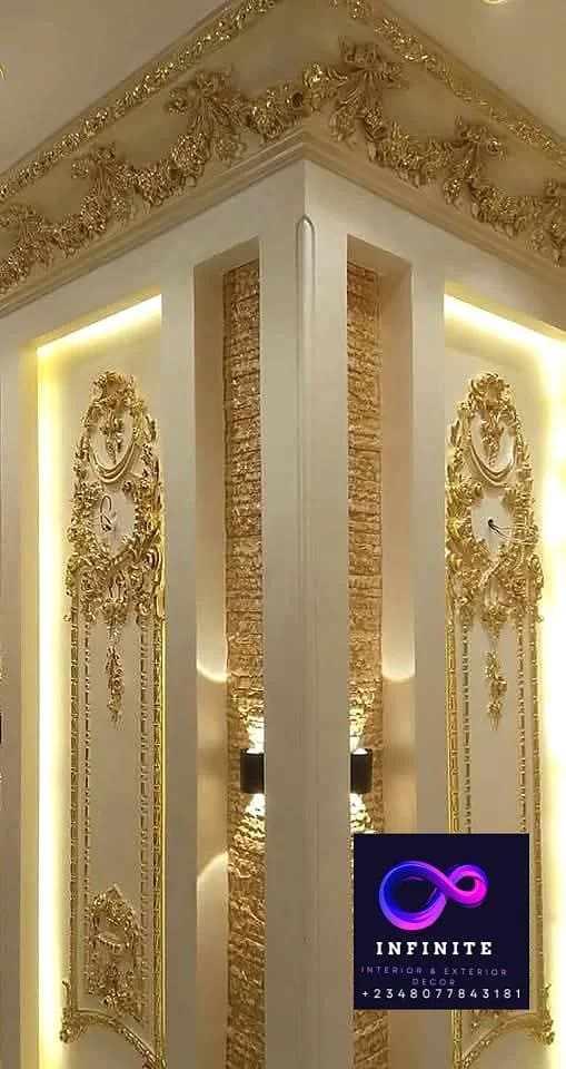 Gold ornamental display niche