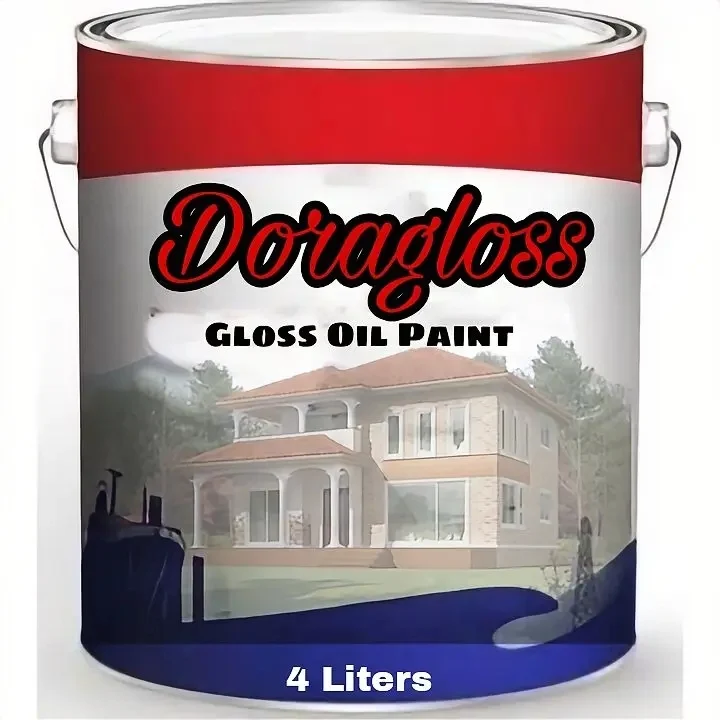 Doragloss four-litre gloss oil paint tin